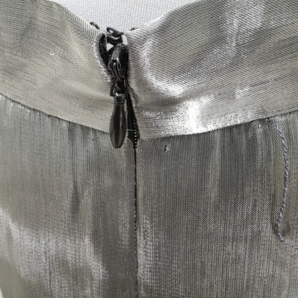 Elegant Black and Silver Dress with Scarf